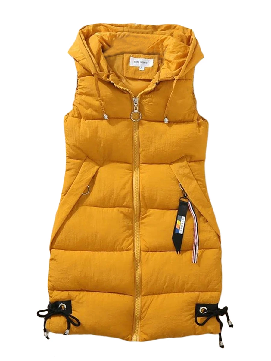 Women Down Jacket Waistcoat Drawstring Hooded Sleeveless Zipper-Up Vests Autumn Winter Casual Warm Outerwear
Women Down Jacket Waistcoat Drawstring Hooded Sleeveless Zipper-Up Vests Autumn Winter Casual Warm Outerwear