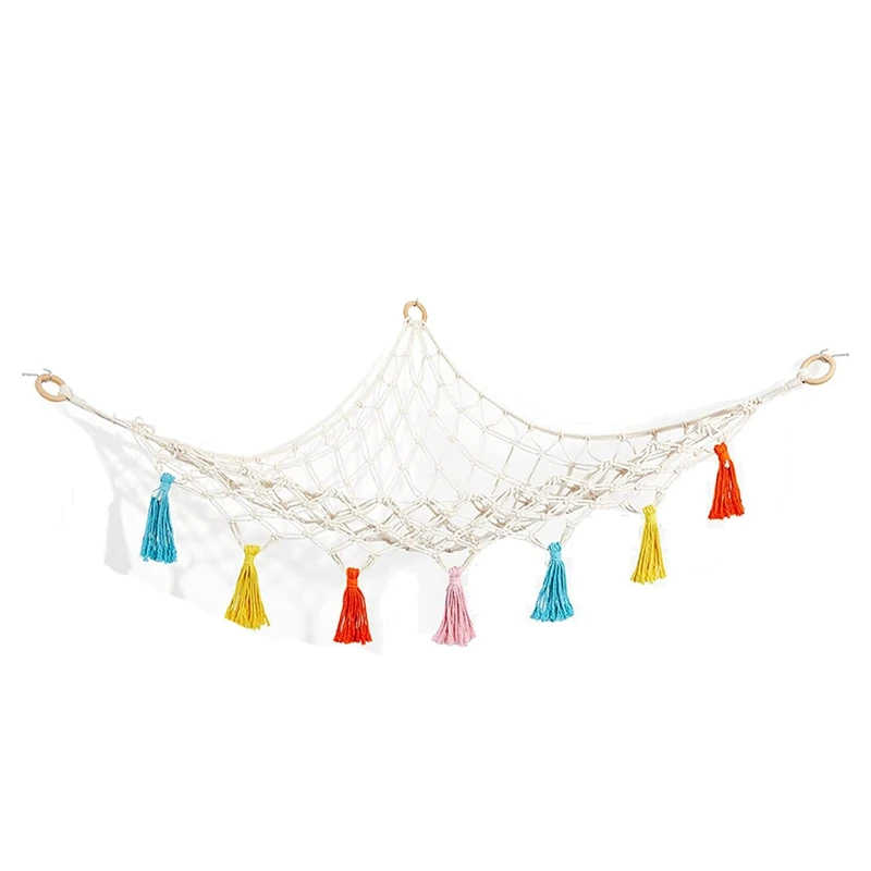 Corner Stuffed Animal Hammock With LED Light,Boho Macrame Toy Hammock With Colorful Tassels, Corner Plush Toy Net Holder
Corner Stuffed Animal Hammock With LED Light,Boho Macrame Toy Hammock With Colorful Tassels, Corner Plush Toy Net Holder