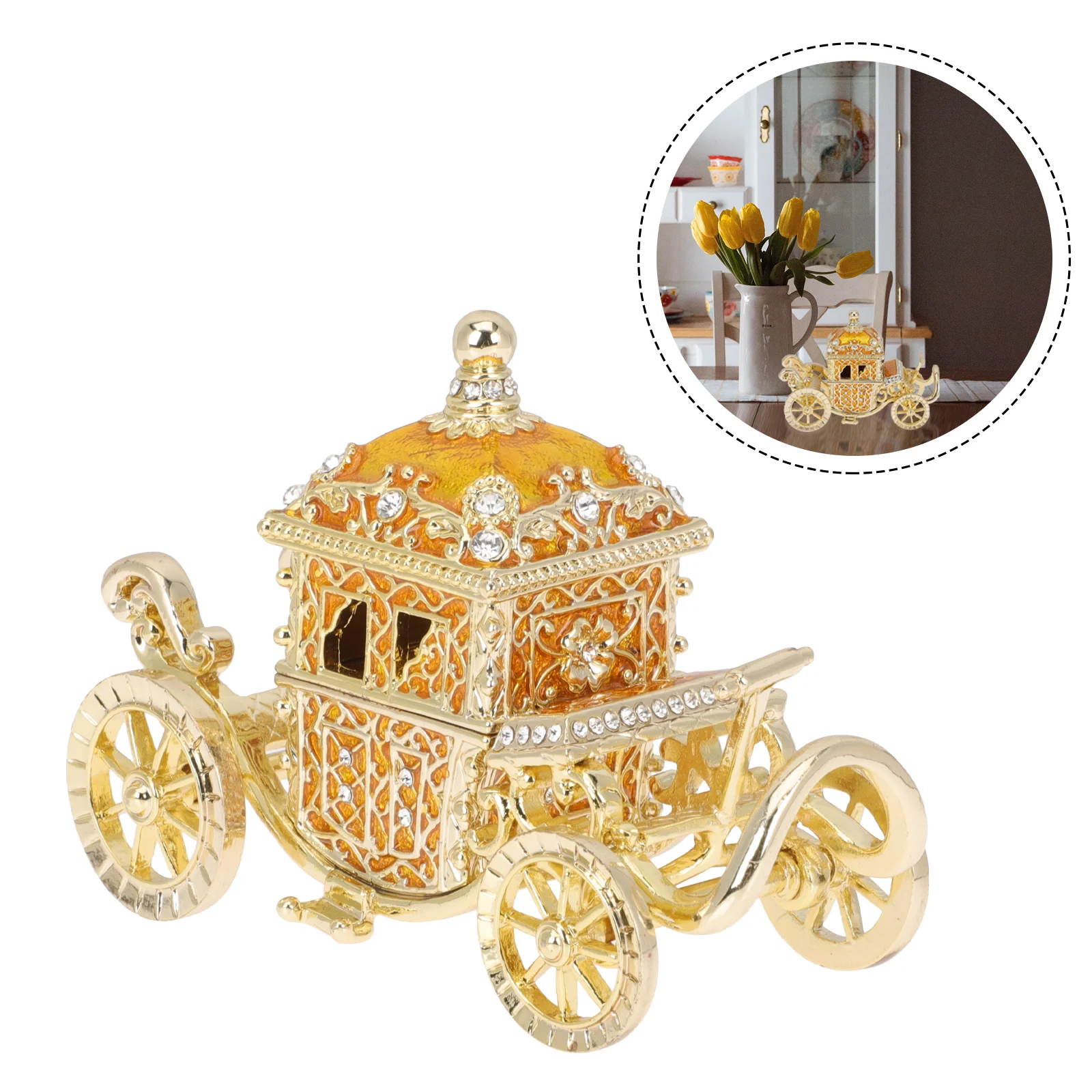 Box Carriage Jewelry Trinket Pumpkin Decor Office Desk Holder Treasure Ring Metal Vintage Centerpiece Decorative Organizer
Box Carriage Jewelry Trinket Pumpkin Decor Office Desk Holder Treasure Ring Metal Vintage Centerpiece Decorative Organizer