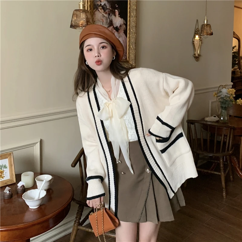 Sweater Design Sense Of Minority Women's Warm Coat In Autumn And Winter 2021 New Medium And Long Knitted Cardigan
Sweater Design Sense Of Minority Women's Warm Coat In Autumn And Winter 2021 New Medium And Long Knitted Cardigan