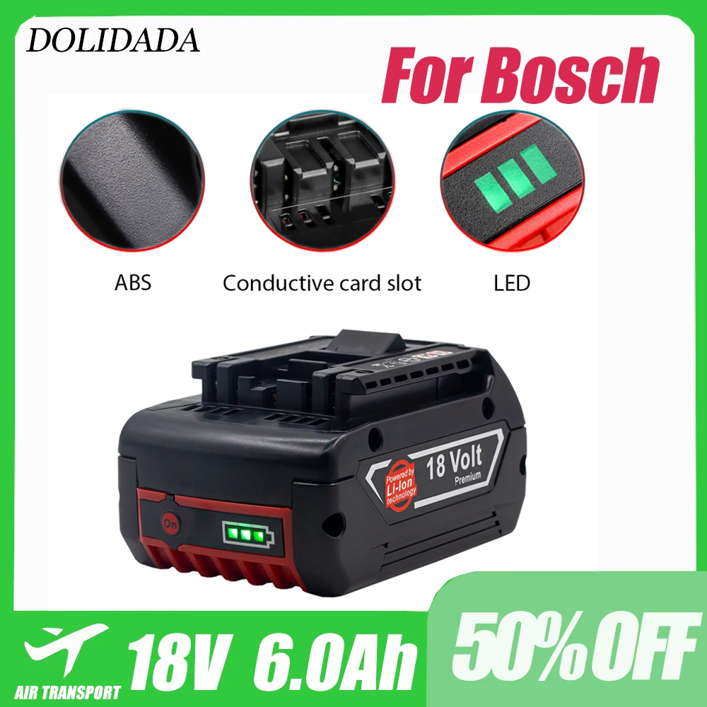 Аккумулятор литий-ионный 18V6.0Ah для Bosch, 18 в, резервный аккумулятор для электроинструмента, 6000 мАч, портативная сменная батарея для BOSCH 18 в, BAT609
Аккумулятор литий-ионный 18V6.0Ah для Bosch, 18 в, резервный аккумулятор для электроинструмента, 6000 мАч, портативная сменная батарея для BOSCH 18 в, BAT609