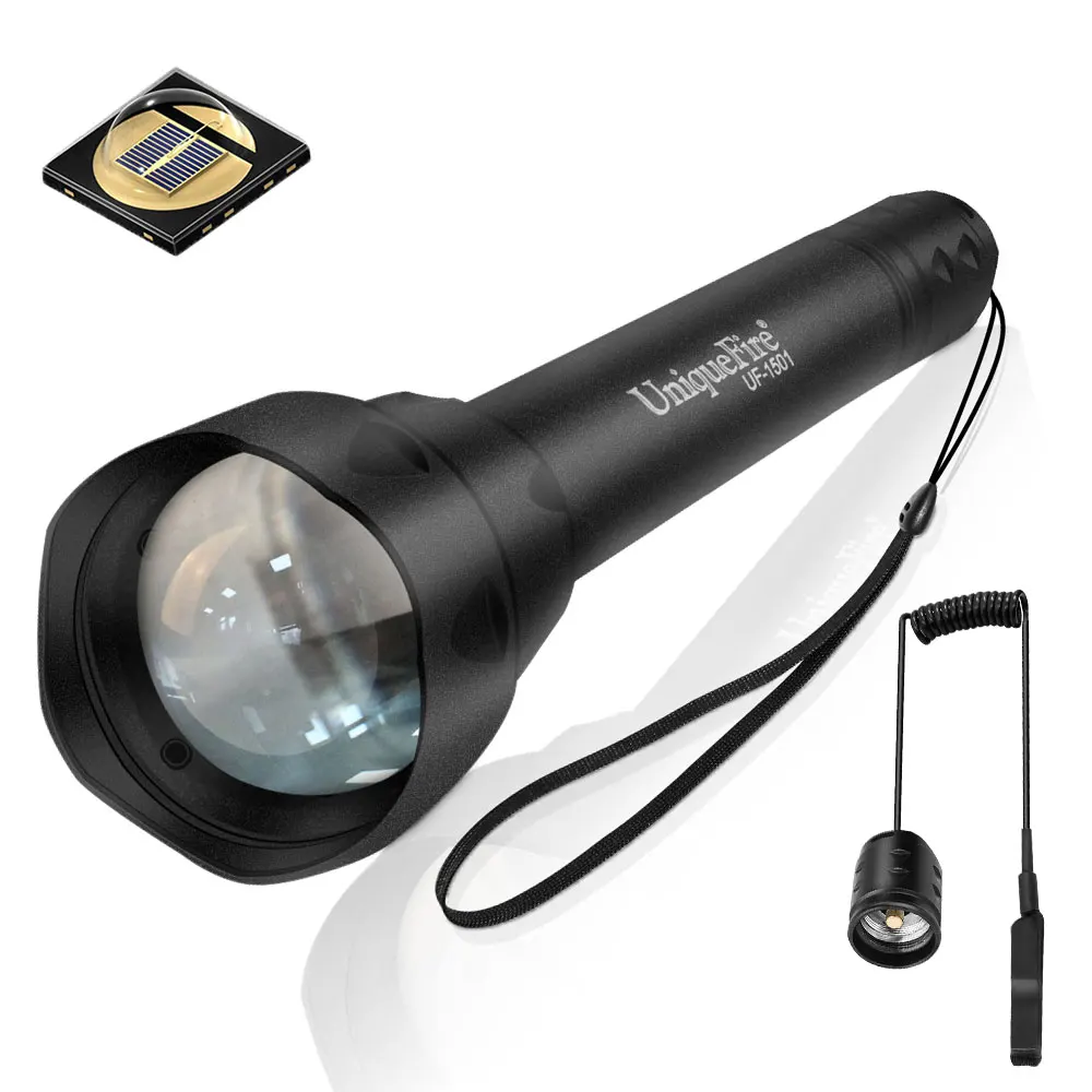 UniqueFire 1501 IR 940NM LED Infrared Flashlight Zoom Focus Torch 3 modes Adjustable+Pressure Switch For Outdoor Hunting
UniqueFire 1501 IR 940NM LED Infrared Flashlight Zoom Focus Torch 3 modes Adjustable+Pressure Switch For Outdoor Hunting