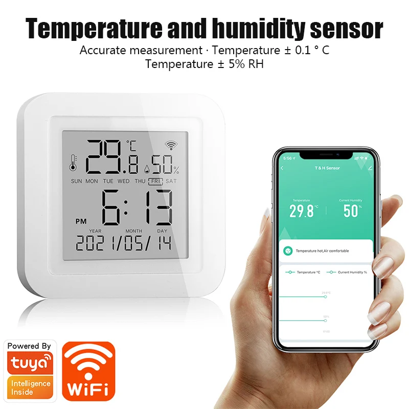 Wifi детектор температуры и влажности Tuya Smart Life, беспроводные инструменты для измерения влажности и температуры, мониторинг низкого напряжен...
Wifi детектор температуры и влажности Tuya Smart Life, беспроводные инструменты для измерения влажности и температуры, мониторинг низкого напряжен...