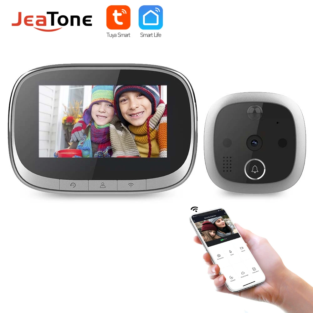 Jeatone 4.3 Inch LCD Screen Digital Door Viewer IR Night Vision Doorbell Camera Peephole Photo Video Record Motion Detection
Jeatone 4.3 Inch LCD Screen Digital Door Viewer IR Night Vision Doorbell Camera Peephole Photo Video Record Motion Detection