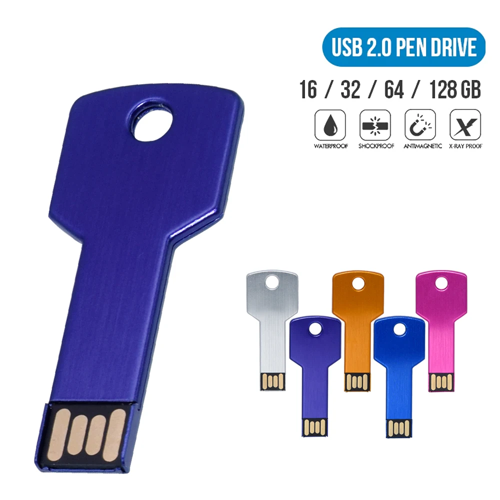 

USB Flash Drive 8gb 16gb pendrive 32GB 64GB 128GB Pen drive waterproof usb stick флэш-накопите u-disk 2.0 key gift for PC