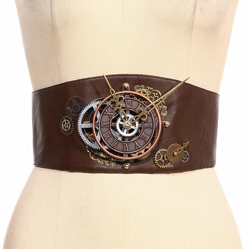 Women's Steampunk Style Belt Girls Pu Leather Waistband Elastic Wide Belt Halloween Cosplay Costume Court Medieval Vintage Belt
Women's Steampunk Style Belt Girls Pu Leather Waistband Elastic Wide Belt Halloween Cosplay Costume Court Medieval Vintage Belt