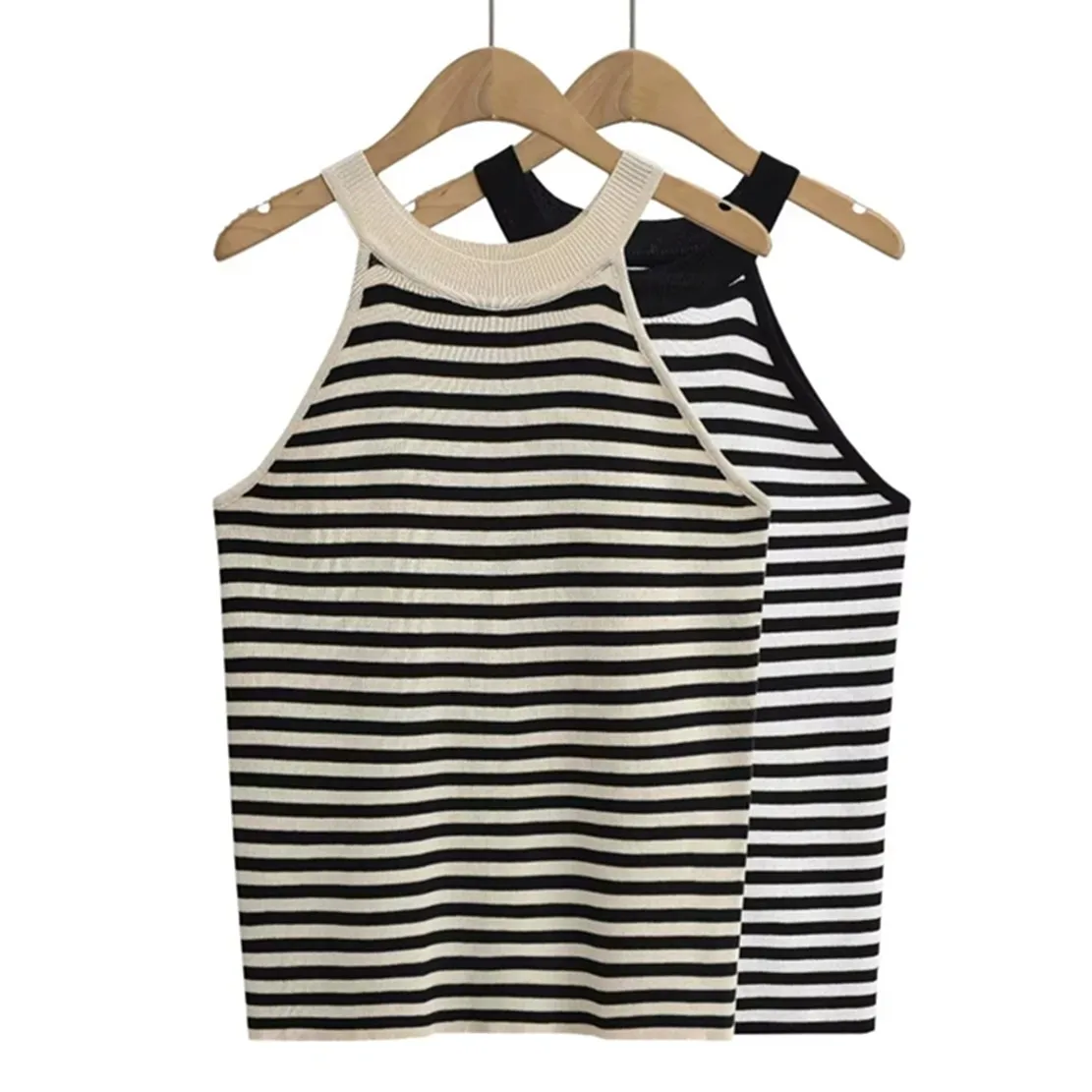 Withered 2023 Fashion Simple Striped Halter Sleeveless Tank Tops Casual Summer Tshirts Women
Withered 2023 Fashion Simple Striped Halter Sleeveless Tank Tops Casual Summer Tshirts Women