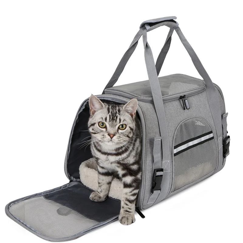 

Pet Supplies Outdoor Breathable Shoulder Diagonal Back Dog Carrying Bag Foldable Portable Puppy Travel Bag Cat Backpack Carrier