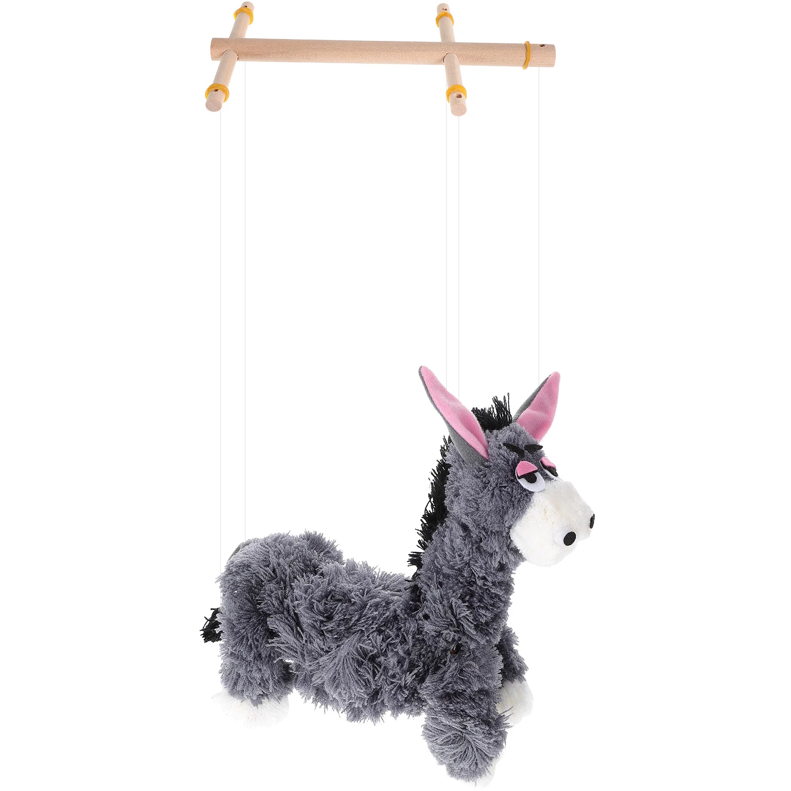 

Donkey Marionette Kids Puppet Show Prop Playthings Goody Bag Stuffers Wooden Marionettes Plush Animals Parent-child Stuffed Toy