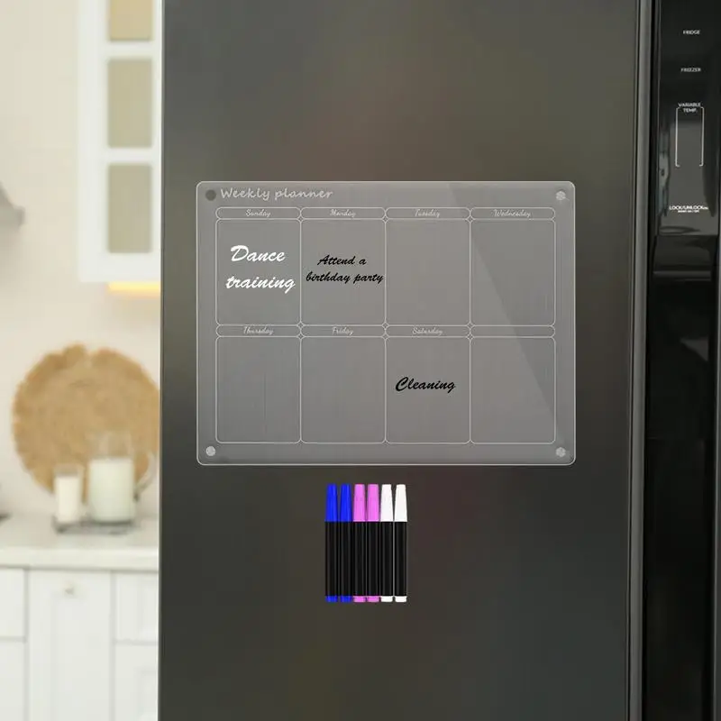 

Доска акриловая магнитная для холодильника, прозрачный календарь для сухого стирания