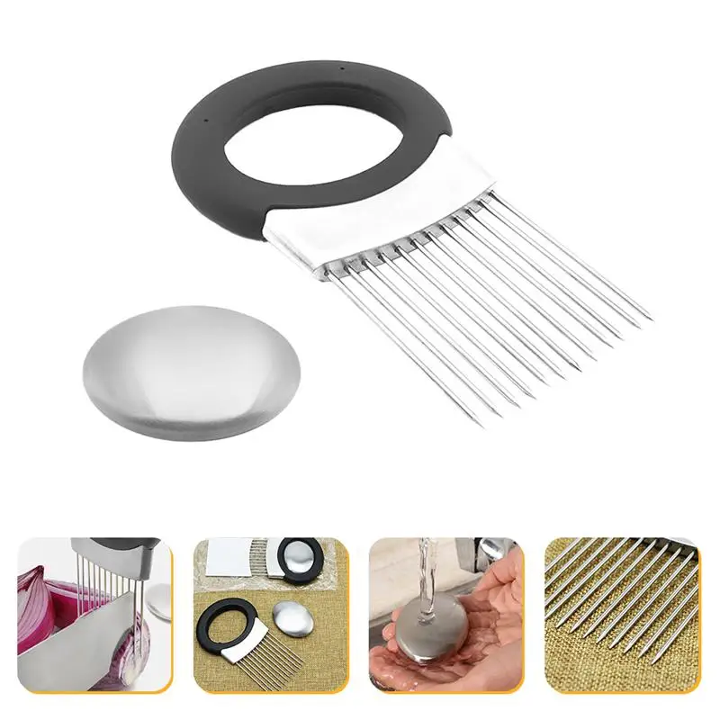 Onion Slicer Holder Vegetable Cutter Steel Potato Tool Stainless Food Slicers Mandolin Green Helper Cutting Set Slicing Meat 
Onion Slicer Holder Vegetable Cutter Steel Potato Tool Stainless Food Slicers Mandolin Green Helper Cutting Set Slicing Meat