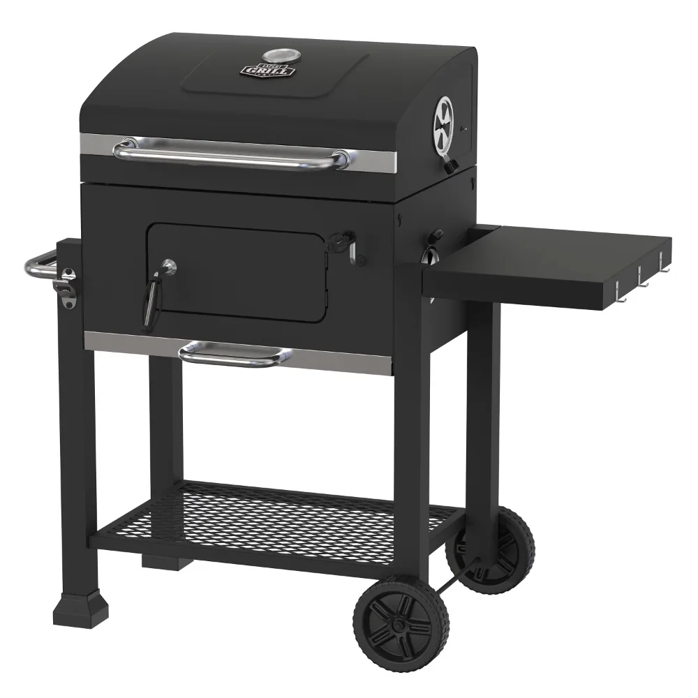 Heavy Duty 24 Inch Charcoal Grill with Durable Powder Coated Surface Two Wheeled Cart Design Easy Portability
Heavy Duty 24 Inch Charcoal Grill with Durable Powder Coated Surface Two Wheeled Cart Design Easy Portability