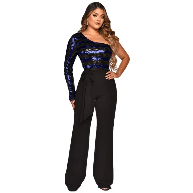 2022 Elegant Woman Jumpsuit For Wedding Party Long Sleeve Rompers African Pants Set Dubai Turkey Luxury Beads Clothing Wear 
2022 Elegant Woman Jumpsuit For Wedding Party Long Sleeve Rompers African Pants Set Dubai Turkey Luxury Beads Clothing Wear
