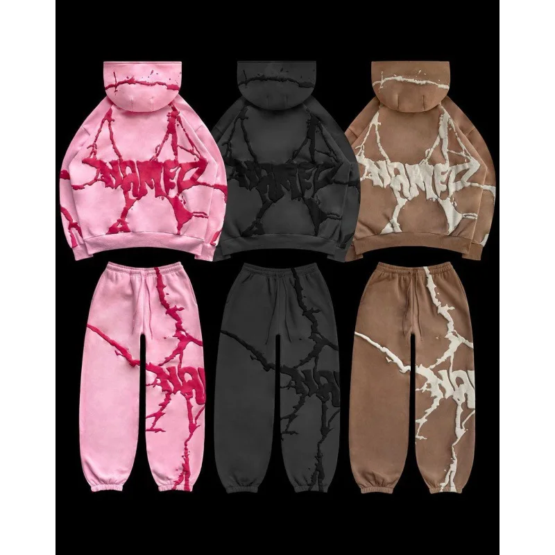 High quality Y2K Hip Hop vintage casual foam print tri-color hoodie Exquisite embroidery hoodie Fall/Winter loose men's suit
High quality Y2K Hip Hop vintage casual foam print tri-color hoodie Exquisite embroidery hoodie Fall/Winter loose men's suit