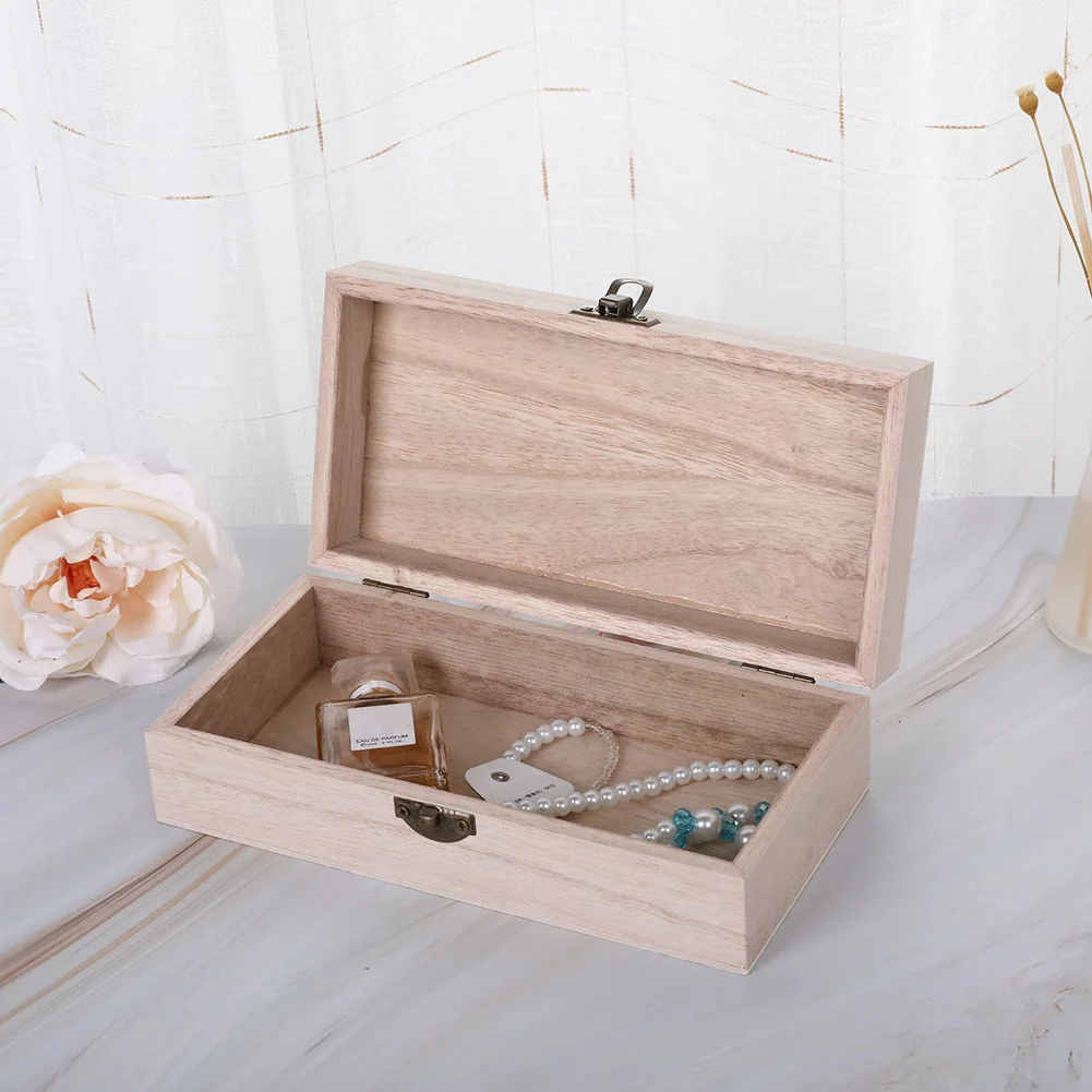 Rectangular Wooden Storage Box Retro Jewelry Box Desktop Organizer Wood Clamshell Container Wooden Gift Box
Rectangular Wooden Storage Box Retro Jewelry Box Desktop Organizer Wood Clamshell Container Wooden Gift Box
