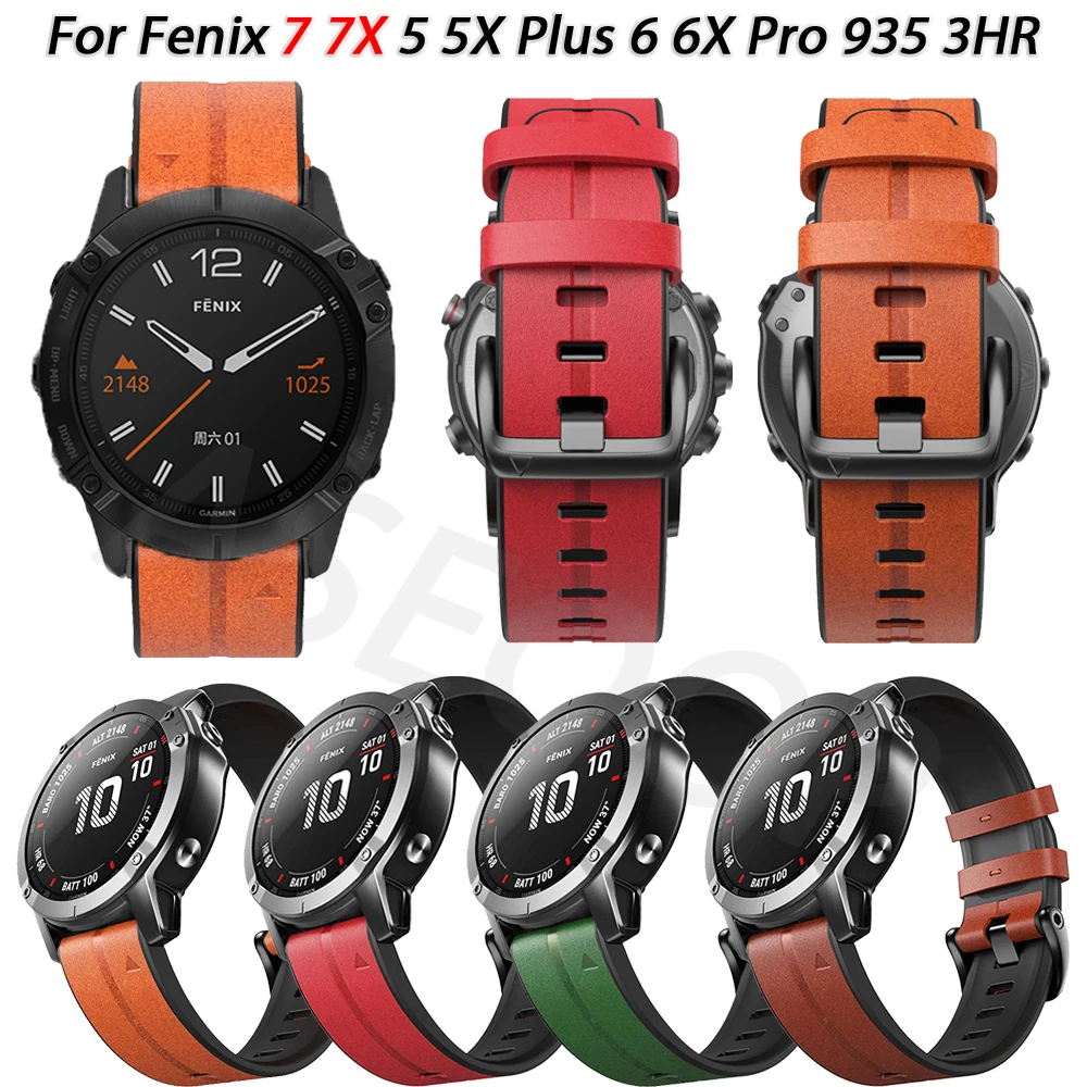 Ремешок кожаный для Garmin Fenix 7X 7 5X 5 Plus 6X 6 Pro 935 3HR EPIX Smartwatch Easyfit, 22 26 мм
Ремешок кожаный для Garmin Fenix 7X 7 5X 5 Plus 6X 6 Pro 935 3HR EPIX Smartwatch Easyfit, 22 26 мм