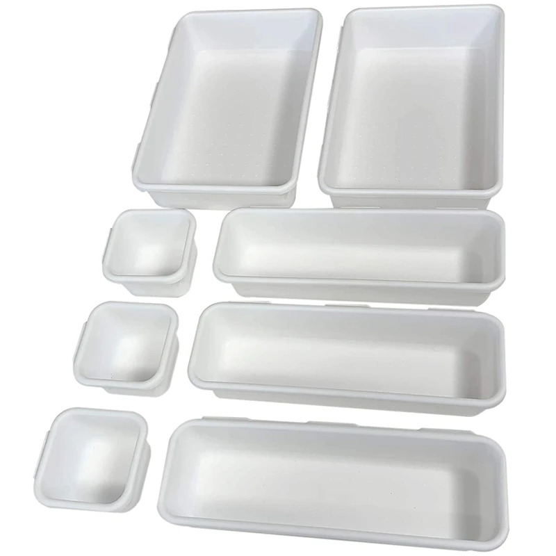 Drawer Organizer (8 PCS) - Interlocking Desk Organizer Tray Drawer Dividers Snap Together For Custom Layout Non Slip
Drawer Organizer (8 PCS) - Interlocking Desk Organizer Tray Drawer Dividers Snap Together For Custom Layout Non Slip