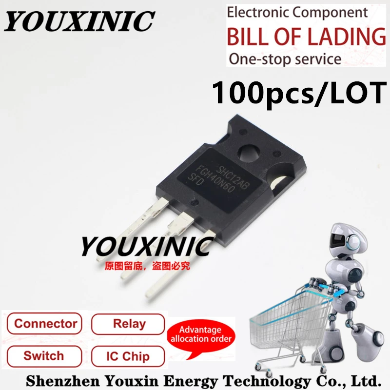 YOUXINIC 2022+ 100pcs 100% New Imported Original 40N60 FGH40N60 FGH40N60SFD FGH40N60SMD FGH40N60UFD TO-247 IGBT Tube 40A 600V
YOUXINIC 2022+ 100pcs 100% New Imported Original 40N60 FGH40N60 FGH40N60SFD FGH40N60SMD FGH40N60UFD TO-247 IGBT Tube 40A 600V