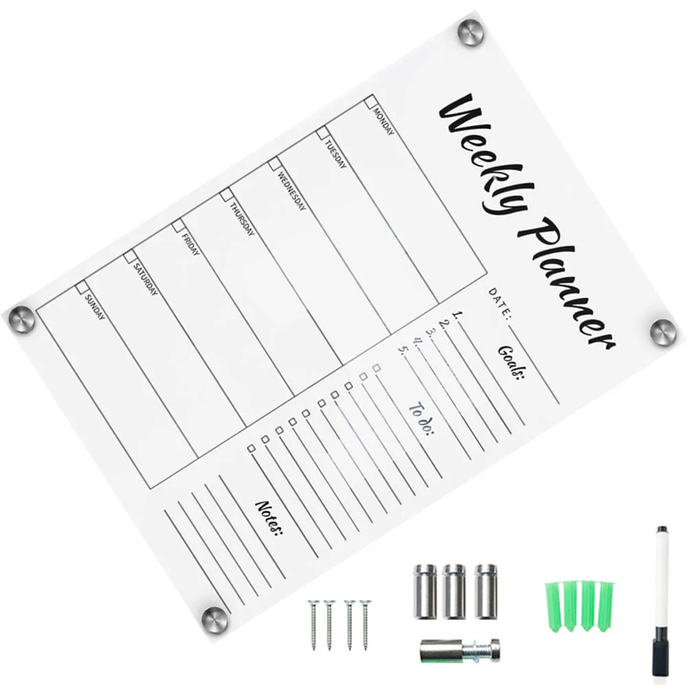 

Message Writing Board Family Planner Whiteboard Decors Acrylic Word Practical Students Desktop Memo Boards Multi-function