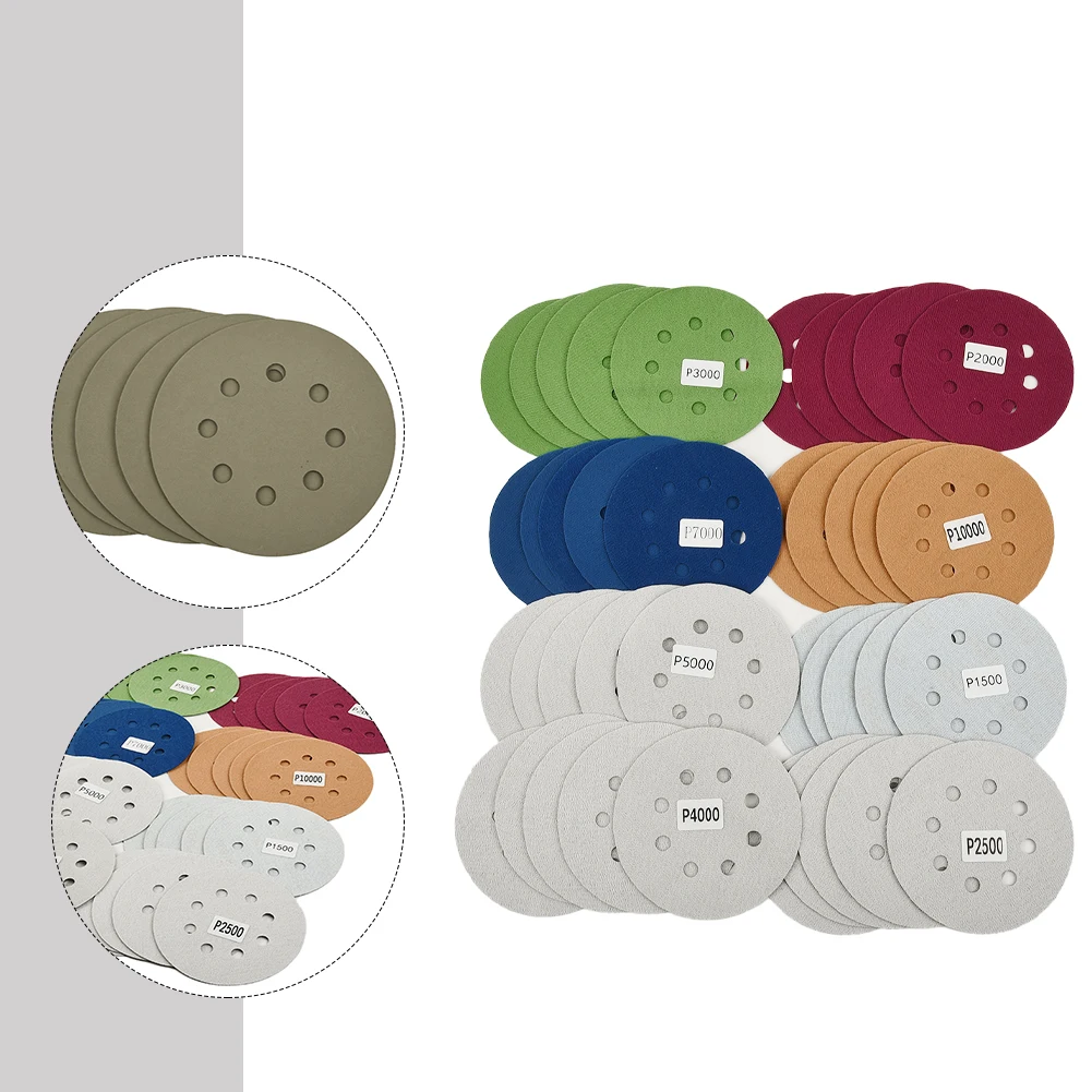 40pcs 125mm 5 Inch Sanding Discs 8 Hole Sandpaper 1500-10000Grit Aluminum Oxide Sanding Paper Sand Sheet Sanding Adhesive Tools
40pcs 125mm 5 Inch Sanding Discs 8 Hole Sandpaper 1500-10000Grit Aluminum Oxide Sanding Paper Sand Sheet Sanding Adhesive Tools