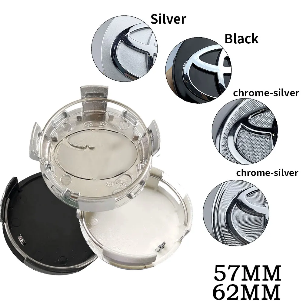 100pcs 57mm 62mm Black Silver Car Wheel Center Hub Caps Logo Badge Emblem For Toyota Rim Caps Cover 3D Atickers Accessories
100pcs 57mm 62mm Black Silver Car Wheel Center Hub Caps Logo Badge Emblem For Toyota Rim Caps Cover 3D Atickers Accessories