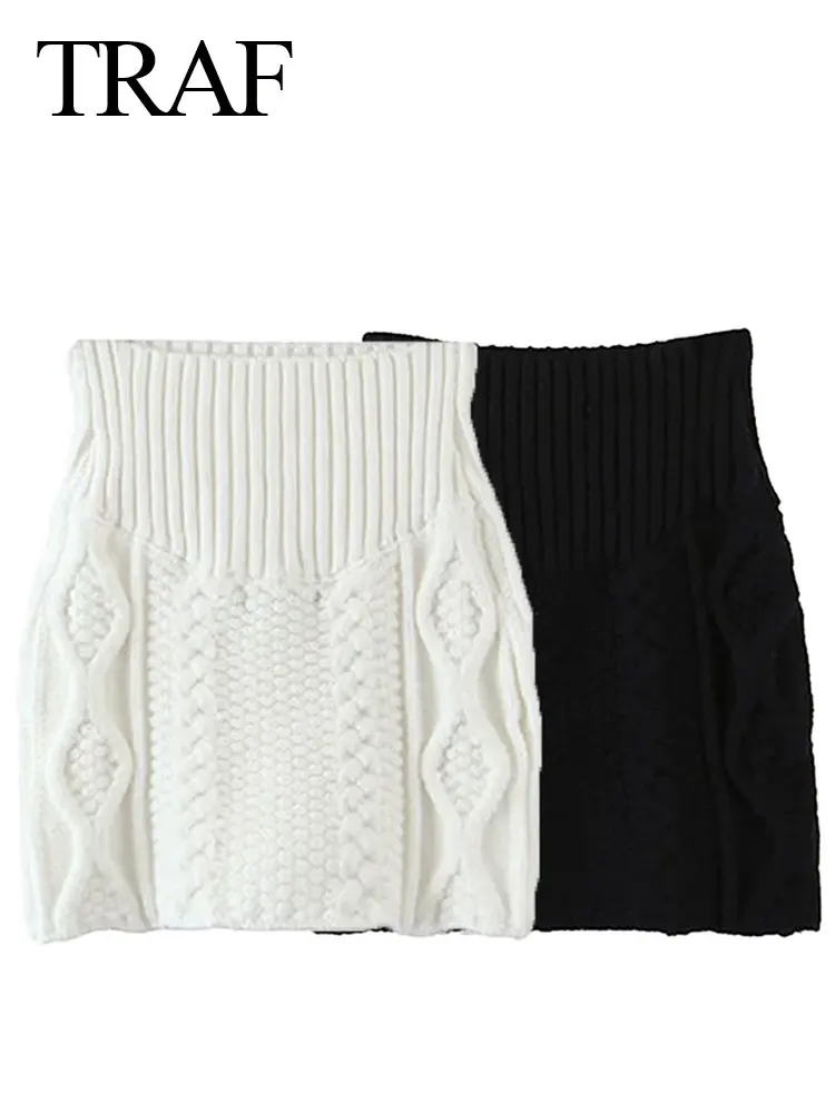 TRAF Women's Knitted High Waist Skirt Solid Color White and Black Raised Texture Slim Fit 2022 Fashion Senior Skirt Spring
TRAF Women's Knitted High Waist Skirt Solid Color White and Black Raised Texture Slim Fit 2022 Fashion Senior Skirt Spring