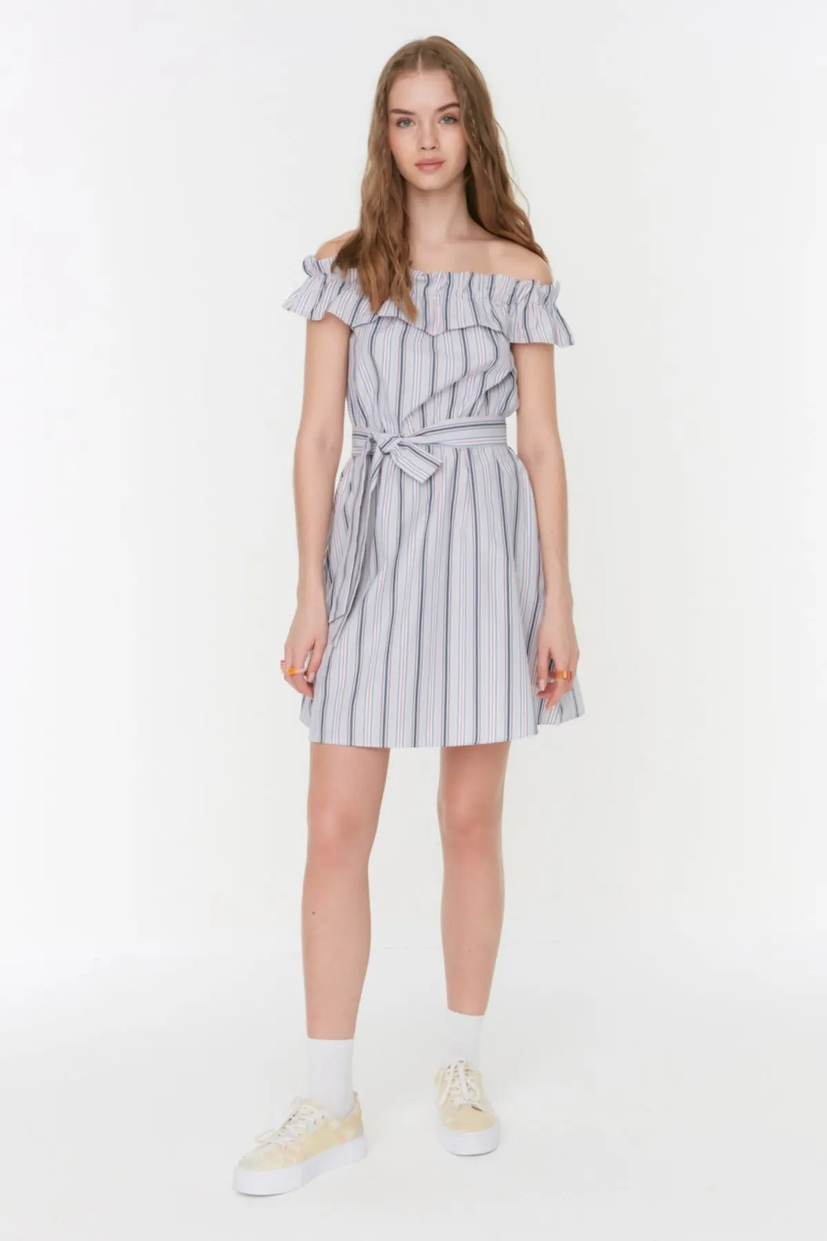 Women's Dress Multicolor Belted Carmen Collar Elegant Fashion Casual Casual Casual Short Sleeve Summer Boho Beach Dress
Women's Dress Multicolor Belted Carmen Collar Elegant Fashion Casual Casual Casual Short Sleeve Summer Boho Beach Dress