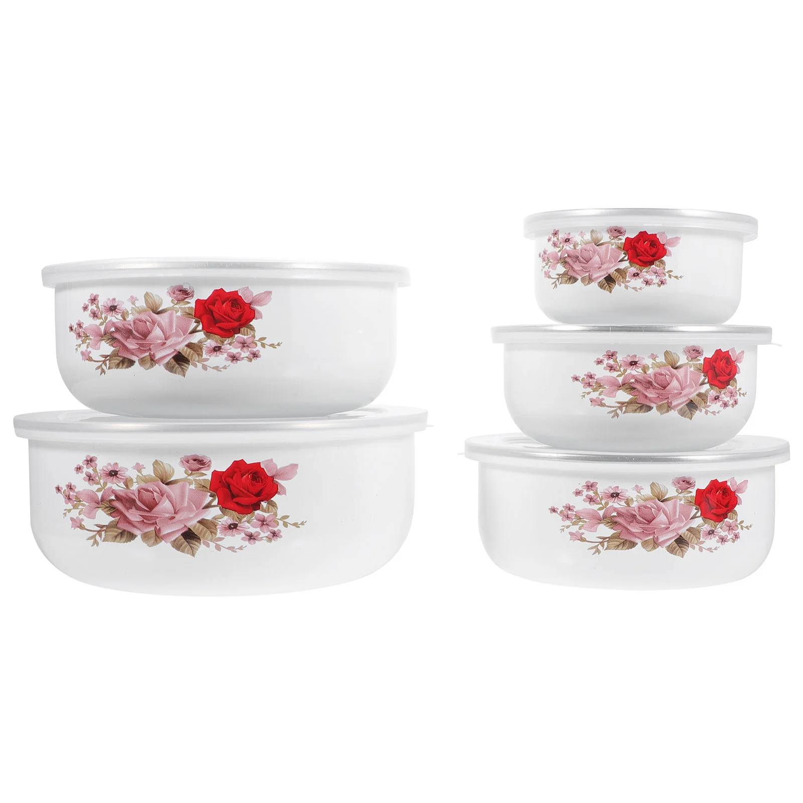 5 Pcs Enamel Basin Cereal Bowls Lids Food Serving Bowl Mixing Bowls Set Deep Enamel Bowl Go Containers Lids
5 Pcs Enamel Basin Cereal Bowls Lids Food Serving Bowl Mixing Bowls Set Deep Enamel Bowl Go Containers Lids