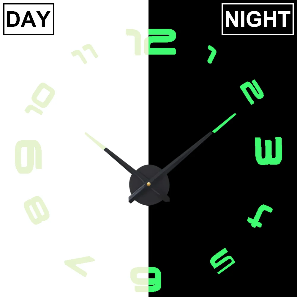 3D DIY Luminous Large Wall Clocks Modern Acrylic Clock Set Home Living Room House Wall Decor Mute Silent Mechanism Big Watch
3D DIY Luminous Large Wall Clocks Modern Acrylic Clock Set Home Living Room House Wall Decor Mute Silent Mechanism Big Watch