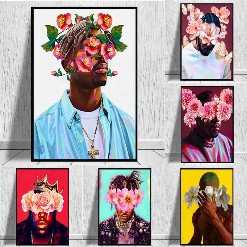 Abstract Rapper Star 2PAC Posters Prints Colorful Flower Wall Art Canvas Painting Hip Hop Singer Pictures Mural Home Room Decor
Abstract Rapper Star 2PAC Posters Prints Colorful Flower Wall Art Canvas Painting Hip Hop Singer Pictures Mural Home Room Decor