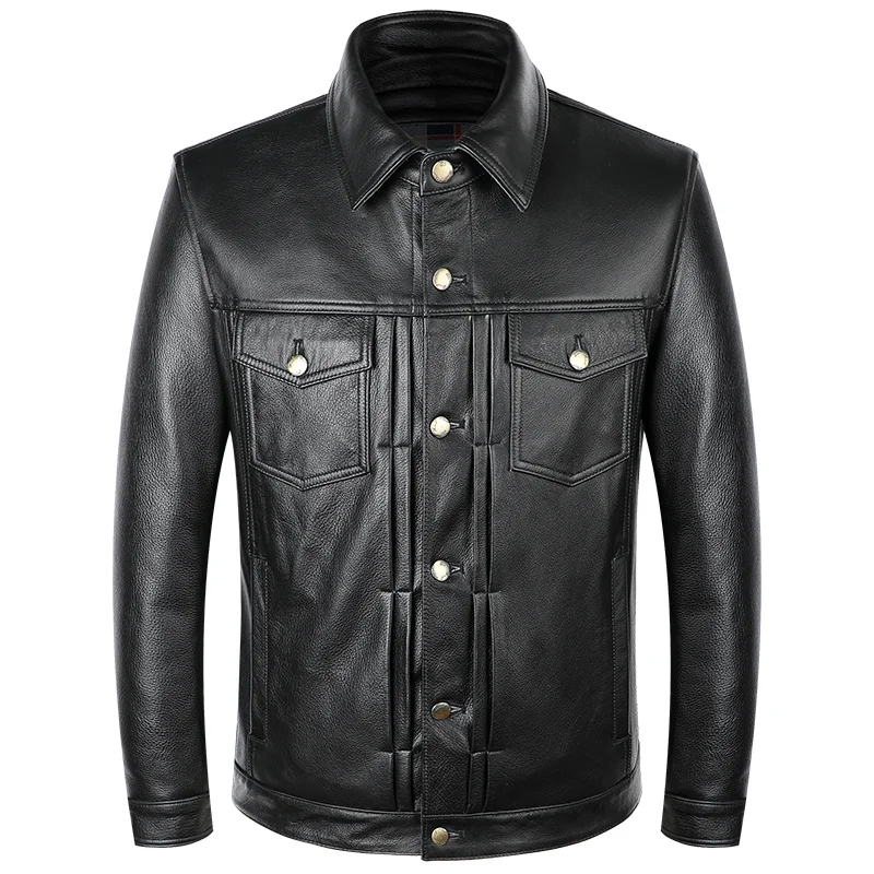 Men's Business Casual Genuine Leather Jackets Autumn Spring Biker Motorcycle Jacket Fashion 100% Cowhide Real Leather Coats
Men's Business Casual Genuine Leather Jackets Autumn Spring Biker Motorcycle Jacket Fashion 100% Cowhide Real Leather Coats