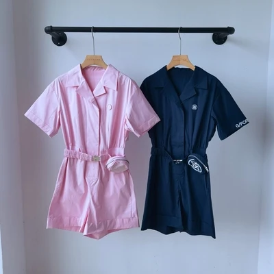 Golf women's short-sleeved one-piece shorts lapel small loose elastic comfortable Korean version fashion golf one-piece pants
Golf women's short-sleeved one-piece shorts lapel small loose elastic comfortable Korean version fashion golf one-piece pants