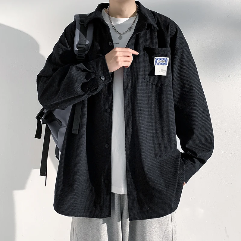 Spring Men's Corduroy Long Sleeve Shirts Autumn Korean Shirt Unisex Fashion Labeling Design Casual Oversize Shirt Coat Clothing
Spring Men's Corduroy Long Sleeve Shirts Autumn Korean Shirt Unisex Fashion Labeling Design Casual Oversize Shirt Coat Clothing