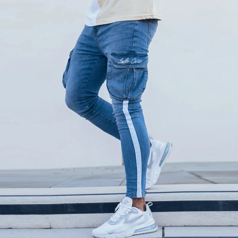 Casual Skinny Men's Denim Trousers High Street Hip Hop Pure Color Jeans Pocket Zipper Slim Fit Hole Shredded Long Pants
Casual Skinny Men's Denim Trousers High Street Hip Hop Pure Color Jeans Pocket Zipper Slim Fit Hole Shredded Long Pants