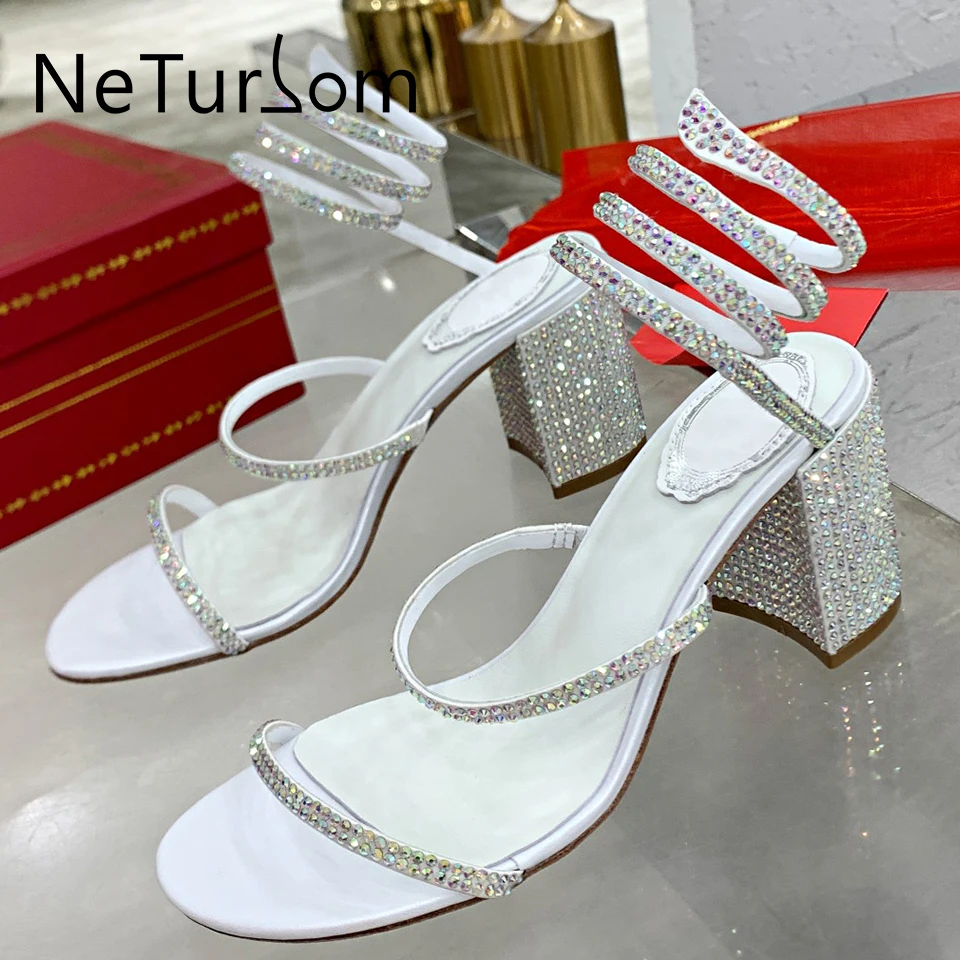 Summer Women's Sexy Feather Sandals Fashion Luxury Strange Sandals Rhinestone Snake Wrap High Heel Wedding Birthday Party Shoes
Summer Women's Sexy Feather Sandals Fashion Luxury Strange Sandals Rhinestone Snake Wrap High Heel Wedding Birthday Party Shoes