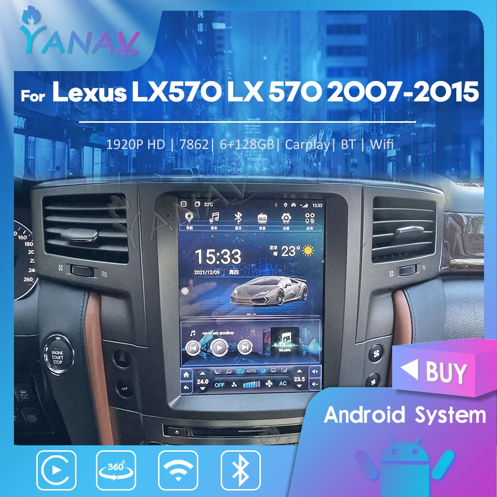 Автомобильная магнитола для Lexus LX570, LX, 570, 2007-2015, 10,5 дюйма, 8 ядер, 128 ГБ, автомобильный мультимедийный плеер, видео, GPS-навигация, Carplay
Автомобильная магнитола для Lexus LX570, LX, 570, 2007-2015, 10,5 дюйма, 8 ядер, 128 ГБ, автомобильный мультимедийный плеер, видео, GPS-навигация, Carplay