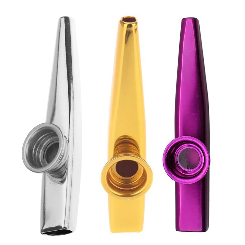 Kazoo Aluminum Alloy Metal With 5 Pcs Gifts Flute Diaphragm For Children Music-Lovers, Gold & Purple & Silver(3Set) 
Kazoo Aluminum Alloy Metal With 5 Pcs Gifts Flute Diaphragm For Children Music-Lovers, Gold & Purple & Silver(3Set)
