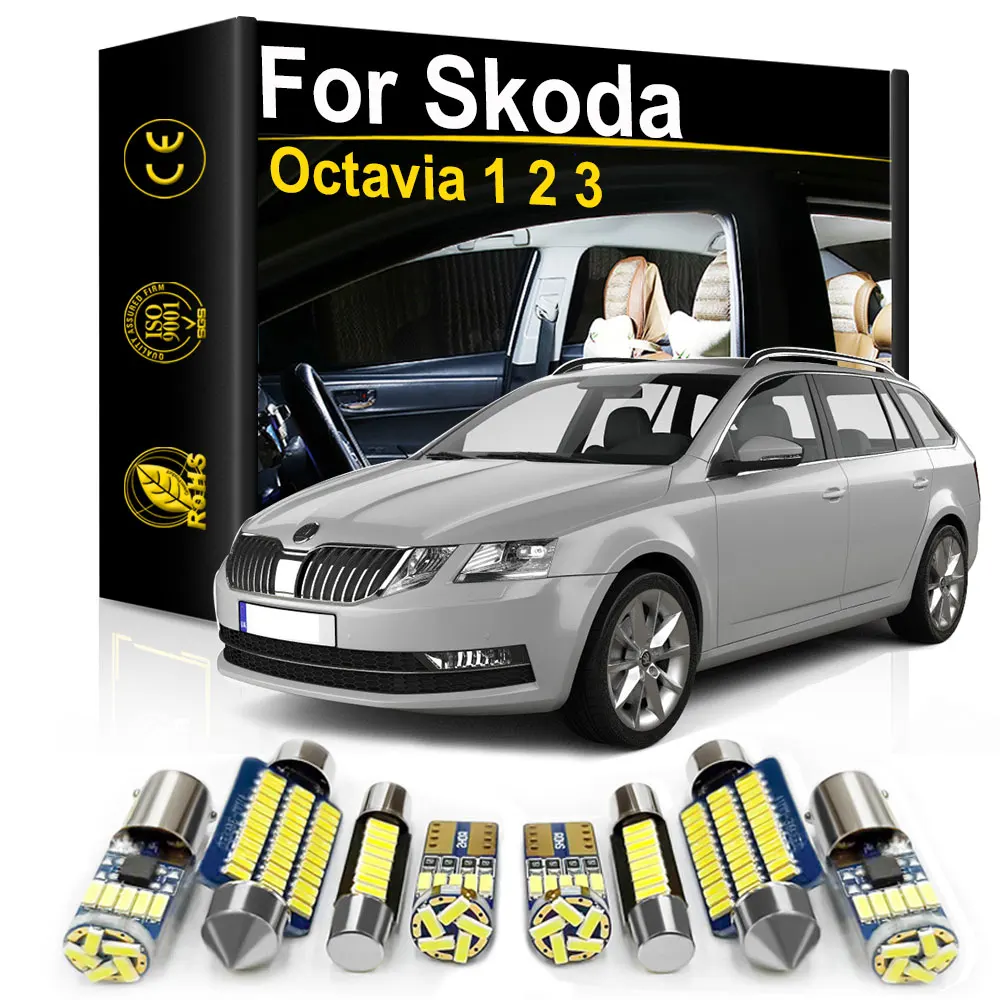 

Car Interior LED Canbus For Skoda Octavia 1 2 3 MK1 MK2 MK3 RS A5 A7 1U 1U2 1Z 1Z3 5E3 5E5 Combi 2004 2013 2017 2018 2019 2021