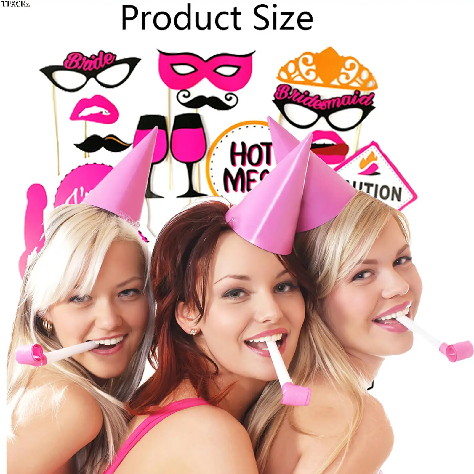 

New 1 Set Bachelorette Party Decorations Photobooth Props Hen Party Wedding Photo Booth Kit Set Last Fling Before Ring