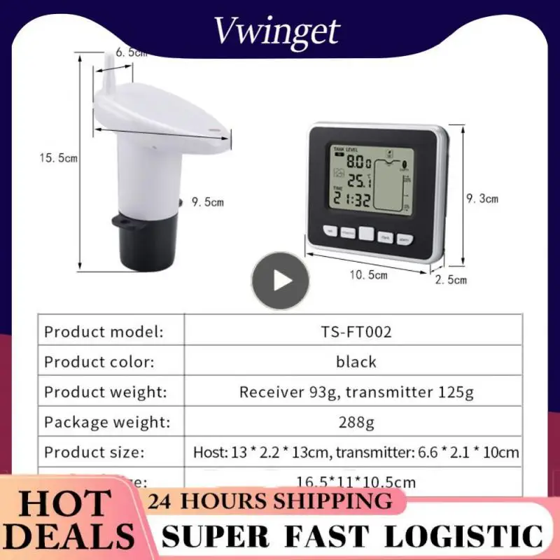Indoor Multifunction Water Level Gauge Wireless Ts-ft002 Sensor Transmitter Ultrasonic Water Tank Liquid Depth Level Meter Mini
Indoor Multifunction Water Level Gauge Wireless Ts-ft002 Sensor Transmitter Ultrasonic Water Tank Liquid Depth Level Meter Mini