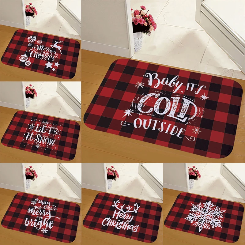 Christmas Theme Carpet Grid Stripe Doormat for Bathroom Living Room Floor Outdoor Garden Mat Christmas Rug Decoration for Home
Christmas Theme Carpet Grid Stripe Doormat for Bathroom Living Room Floor Outdoor Garden Mat Christmas Rug Decoration for Home