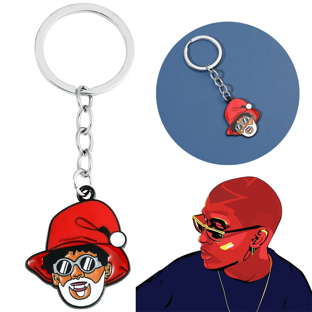 Rapper Bad Bunny Keychain Red Trend Figure Decoration Pendant Keyring Pop Singer Bad Rabbit Jewelry Car Backpack Key Holder Gift
Rapper Bad Bunny Keychain Red Trend Figure Decoration Pendant Keyring Pop Singer Bad Rabbit Jewelry Car Backpack Key Holder Gift