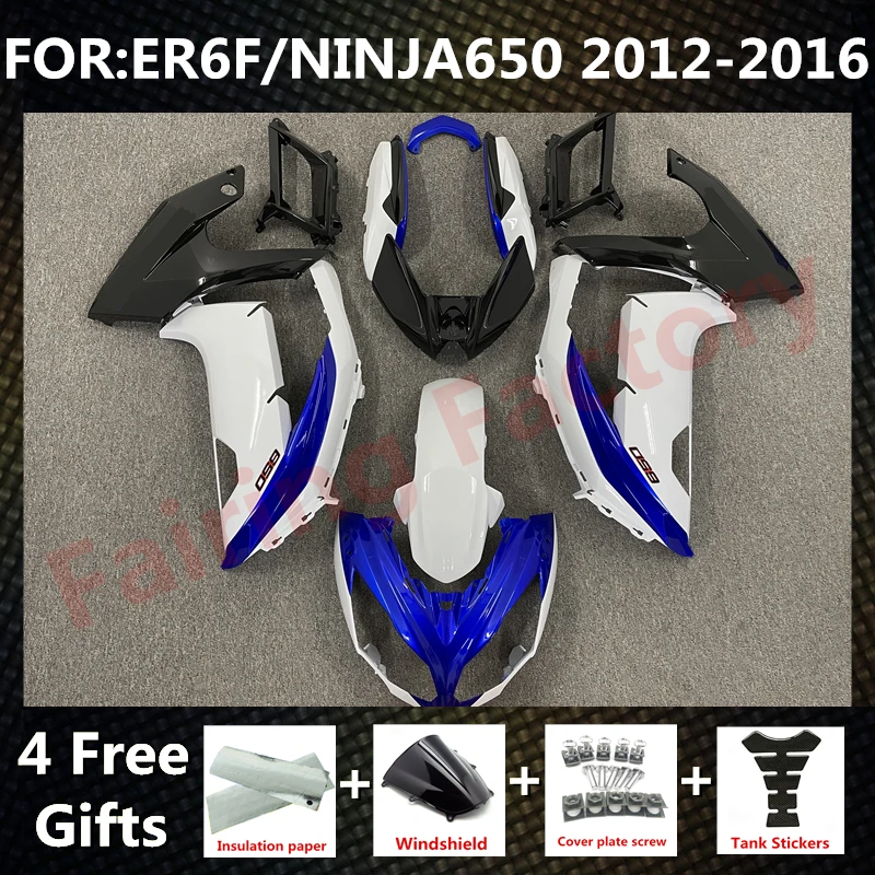 Motorcycle Fairings kit for ER-6F 2012 2013 2014 2015 2016 ER6F 12 13 14 15 16 ninja650 Fairing EX 650 NINJA 650 set blue white
Motorcycle Fairings kit for ER-6F 2012 2013 2014 2015 2016 ER6F 12 13 14 15 16 ninja650 Fairing EX 650 NINJA 650 set blue white