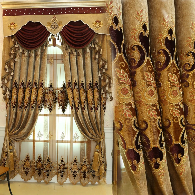 European Style Luxury Curtain for Living Room Embroidered Cortina Bedroom Water Soluble Embroidered Curtain Tulle Valance Custom
European Style Luxury Curtain for Living Room Embroidered Cortina Bedroom Water Soluble Embroidered Curtain Tulle Valance Custom