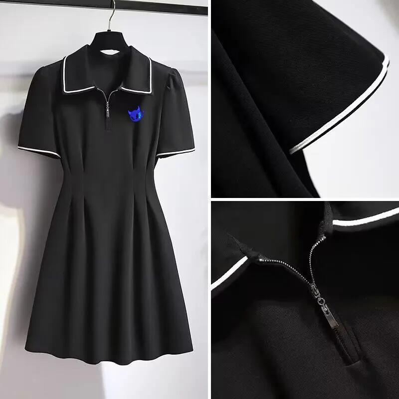 Embroidery Logo2023 Summer Golf Korean Version Waist Slimming Mid-length Zipper Polo Collar Casual Short-sleeved Dress
Embroidery Logo2023 Summer Golf Korean Version Waist Slimming Mid-length Zipper Polo Collar Casual Short-sleeved Dress