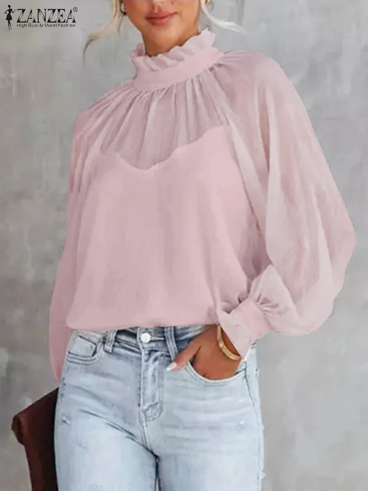 ZANZEA 2023 Oversized Women Chiffon Blouse Fashion Office Lady Long Sleeve Tops Tunic Chemise Autumn Casual Solid Stand Pullover
ZANZEA 2023 Oversized Women Chiffon Blouse Fashion Office Lady Long Sleeve Tops Tunic Chemise Autumn Casual Solid Stand Pullover