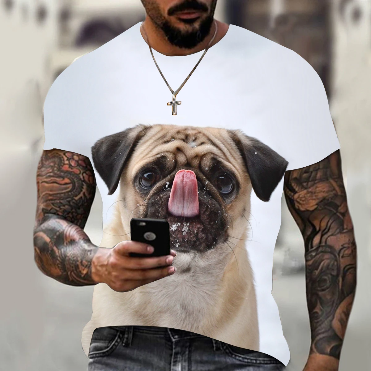 Summer men's new round neck short-sleeved T-shirt 3D printing cute little yellow dog fashion trend casual short top
Summer men's new round neck short-sleeved T-shirt 3D printing cute little yellow dog fashion trend casual short top