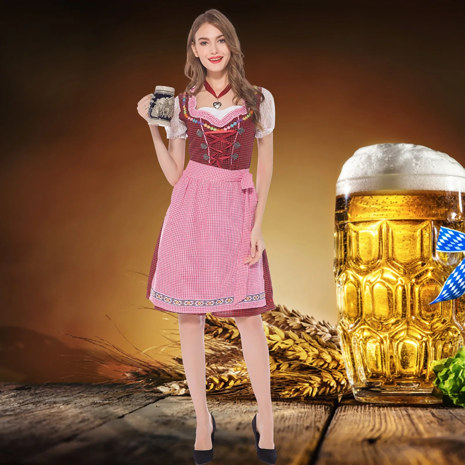 Women German Bavarian Oktoberfest Costumes Apron For Bavarian Beer Festival Carnival Dirndl Dress Christmas Party Dresses
Women German Bavarian Oktoberfest Costumes Apron For Bavarian Beer Festival Carnival Dirndl Dress Christmas Party Dresses