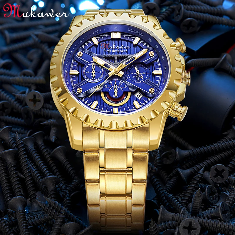 Makawer Men Quartz Watches Multi-function Man Business Calendar Wristwatch Stainless Steel Strap Waterproof Watch Luminous Clock
Makawer Men Quartz Watches Multi-function Man Business Calendar Wristwatch Stainless Steel Strap Waterproof Watch Luminous Clock