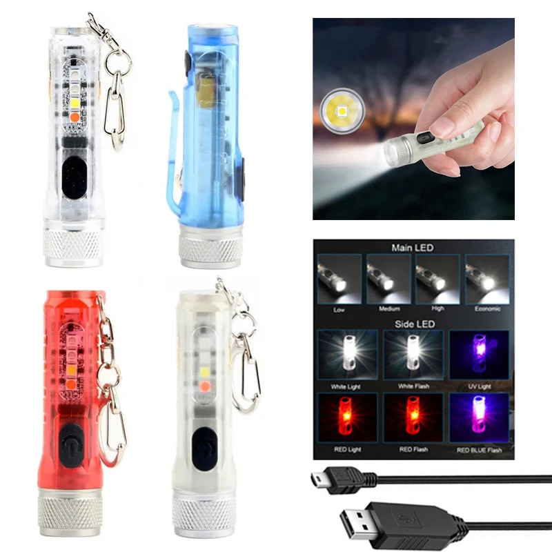 Mini Torch Bright Light USB Rechargeable LED Torch Lamp Portable Keychain Waterproof Emergency Light for Outdoor Camping Fishing
Mini Torch Bright Light USB Rechargeable LED Torch Lamp Portable Keychain Waterproof Emergency Light for Outdoor Camping Fishing